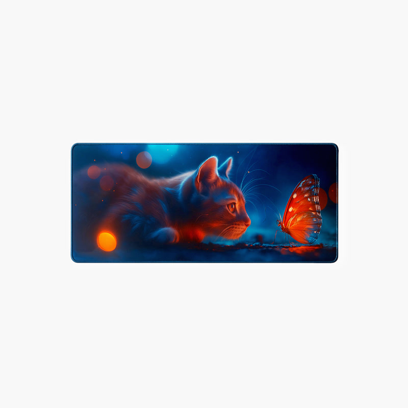 Image of Gamezelle Curious Cat Large (Extended) Gaming Mouse Pad (800x300mm)