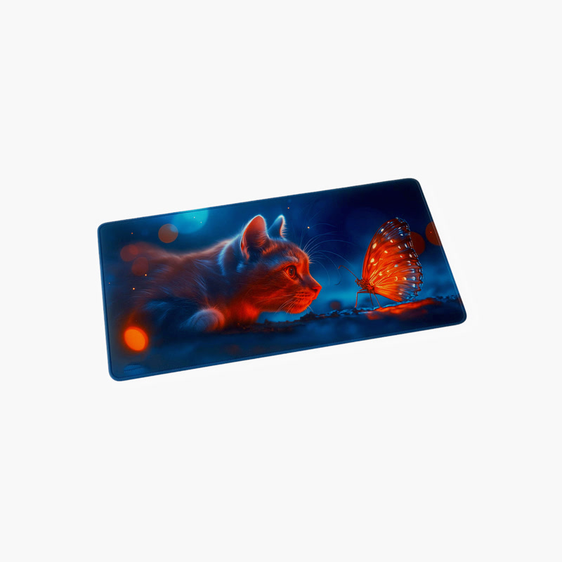 Image of Gamezelle Curious Cat Large (Extended) Gaming Mouse Pad (800x300mm)