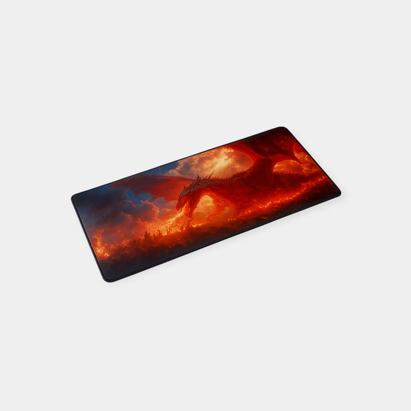 Image of Gamezelle Fire Dragon Fury Large (Extended) Gaming Mouse Pad (800x300mm)