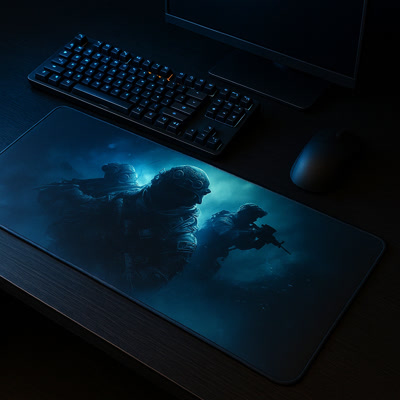 Picture of Gamezelle Ghost Special Forces Trident Large (Extended) Gaming Mouse Pad (800x300mm)